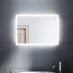 Badspiegel Mit LED-Beleuchtung Energiesparend LED Badezimmerspiegel 40 X 60 Cm Kaltweiß IP44 Badezimmer Wandspiegel Bad Spiegel