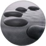 Schwarze WCShop24 Runde Badteppiche 80 cm aus Polyester maschinenwaschbar 