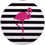 Runde Runde Badteppiche 80 cm mit Flamingo-Motiv aus Polyester schnelltrocknend 