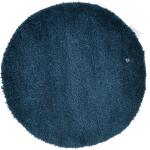 Blaue Unifarbene Tom Tailor Cozy Runde Badematten & Duschvorleger aus Textil 