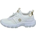 Weiße Bagatt Low Sneaker mit Schnellverschluss in Normalweite aus Mesh für Damen Größe 42 