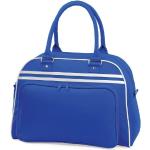 Hellblaue Retro BagBase Bowlingtaschen mit Reißverschluss aus Stoff mit Innentaschen für Herren 