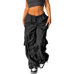 Schwarze Unifarbene Hip Hop Baggy-Pants & Baggy-Hosen aus Jersey für Damen Größe S 