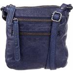 Marineblaue Bagsac Lederhandtaschen mit Reißverschluss aus Leder für Damen 