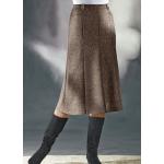 Braune Unifarbene Festliche Röcke aus Taft für Damen Größe M 