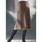 Braune Unifarbene Festliche Röcke aus Taft für Damen Größe XXL 