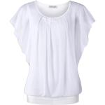 Weiße Elegante Kurzärmelige Rundhals-Ausschnitt Tunika-Blusen aus Mesh für Damen Größe 3 XL für den für den Sommer 