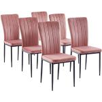 Reduzierte Rosa Industrial Esszimmerstühle & Küchenstühle aus Samt 6-teilig 