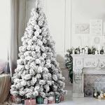 Reduzierte Weiße 240 cm Weihnachtsbäume aus Kiefer klappbar 