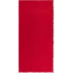 Rote Kaschmir-Schals mit Fransen aus Kaschmir für Damen Einheitsgröße 