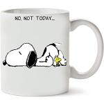 Weiße Die Peanuts Snoopy Kaffeetassen 325 ml mit Tiermotiv aus Keramik mikrowellengeeignet 