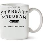 Weiße Stargate Teetassen 325 ml aus Keramik mikrowellengeeignet 