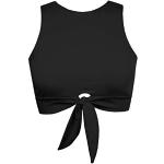 Schwarze High Neck Bikinitops aus Nylon für Damen Größe L für den für den Sommer 