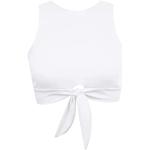 Weiße High Neck Bikinitops mit Cutwork aus Nylon für Damen Größe XXL für den für den Sommer 
