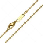 Goldene Kugelketten aus Edelstahl 18 Karat für Damen 