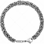 Silberne Elegante Königsarmbänder & Königsketten Armbänder aus Stahl für Herren 