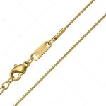 Goldene Elegante Schlangenketten aus Edelstahl 18 Karat für Damen 