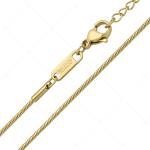 Goldene Schlangenketten aus Edelstahl 18 Karat für Damen 