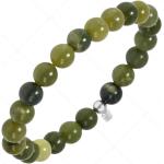 Khakifarbene Perlenarmbänder aus Kristall mit Jade für Damen 