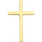Goldene Kreuzanhänger aus Edelstahl graviert für Herren 