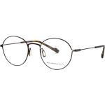 Braune Runde Brillenfassungen aus Metall für Herren 
