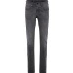 Anthrazitfarbene Bestickte Baldessarini Slim Fit Jeans mit Reißverschluss aus Baumwolle für Herren 