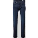 Dunkelblaue Unifarbene Baldessarini Slim Fit Jeans mit Reißverschluss aus Baumwollmischung für Herren Größe XXL Weite 36, Länge 30 