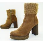 Braune Baldinini High Heel Stiefeletten & High Heel Boots aus Leder für Damen Größe 40 