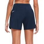BALEAF Damen Kurz Sporthose Laufshorts mit Innenslip Seitetaschen für Running Navy XXL