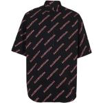 Reduzierte Schwarze Kurzärmelige Balenciaga Shirts mit Tasche mit Reißverschluss aus Baumwolle für Herren Größe S 