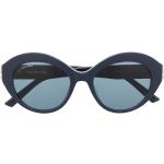 Reduzierte Blaue Balenciaga Runde Runde Sonnenbrillen aus Acetat für Herren 