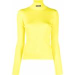 Reduzierte Gelbe Balenciaga Stehkragen Strickpullover aus Kunstfaser für Damen Größe XS 