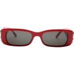 Rote Balenciaga Rechteckige Rechteckige Sonnenbrillen für Damen 