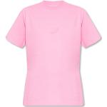 Pinke Bestickte Kurzärmelige Balenciaga T-Shirts für Damen Größe S 