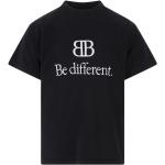 Schwarze Kurzärmelige Balenciaga T-Shirts für Damen Größe S 