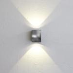 Moderne LICHT-TREND Quadratische Außenwandleuchten & Außenwandlampen aus Edelstahl 