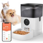 Balimo 4L 2.4G WiFi Automatischer Futterspender für Katze und Hunde,Futterautomat Katze & Hund mit Ton Aufnahmefunktion Timer und Entfernt APP Steuerung