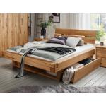 Hellbraune Empinio24 Bio Betten mit Bettkasten geölt aus Massivholz mit Stauraum 160x200 