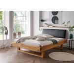 Hellbraune Empinio24 Bio Betten mit Bettkasten geölt aus Massivholz mit Stauraum 160x200 