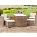 Reduzierte Moderne Merxx Merano Lounge Gartenmöbel & Loungemöbel Outdoor aus Polyrattan mit Kissen 11-teilig 4 Personen 