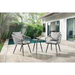 Graue Moderne Destiny Gartenmöbelsets & Gartengarnituren aus Aluminium 