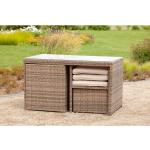 Braune Merxx Merano Lounge Gartenmöbel & Loungemöbel Outdoor aus Polyrattan 11-teilig 