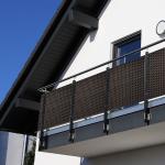 Braune Balkonverkleidungen & Balkonumrandungen aus Polyrattan 