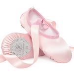 Reduzierte Pinke Balletschuhe & Spitzenschuhe aus Satin atmungsaktiv für Damen 