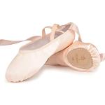 Rosa Elegante Balletschuhe & Spitzenschuhe aus Leder Rutschfest für Kinder Größe 30 