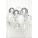 Silberne Amscan Luftballons 10-teilig 