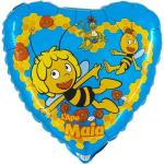 Ballonim® Biene Maja Herz blau ca. 45cm Luftballons Folienballon Party Dekoration Geburtstag