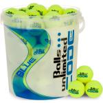 Balls Unlimited® Tennisball-Set 60 Bälle, CODE BLUE, mit Eimer Gelb