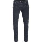 Reduzierte Schwarze BALMAIN Slim Fit Jeans mit Knopf aus Baumwolle für Herren 
