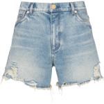 Reduzierte Blaue Vintage BALMAIN Jeans-Shorts aus Denim für Damen Größe XS für den für den Sommer 